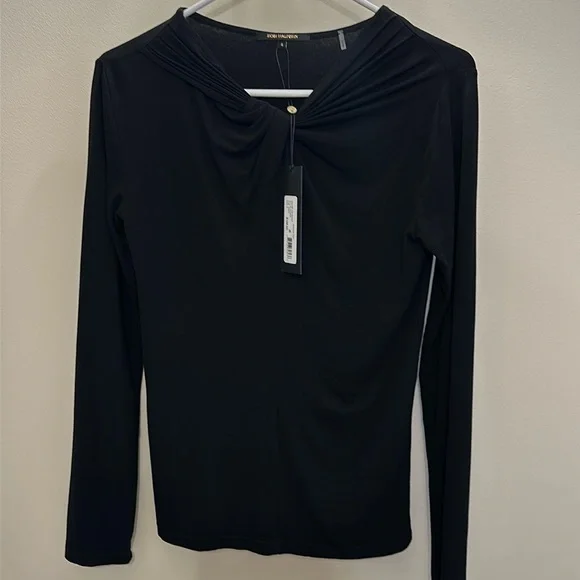NWT KOBI HALPERIN Amanda Twist Neck Top - Picture 1 of 6